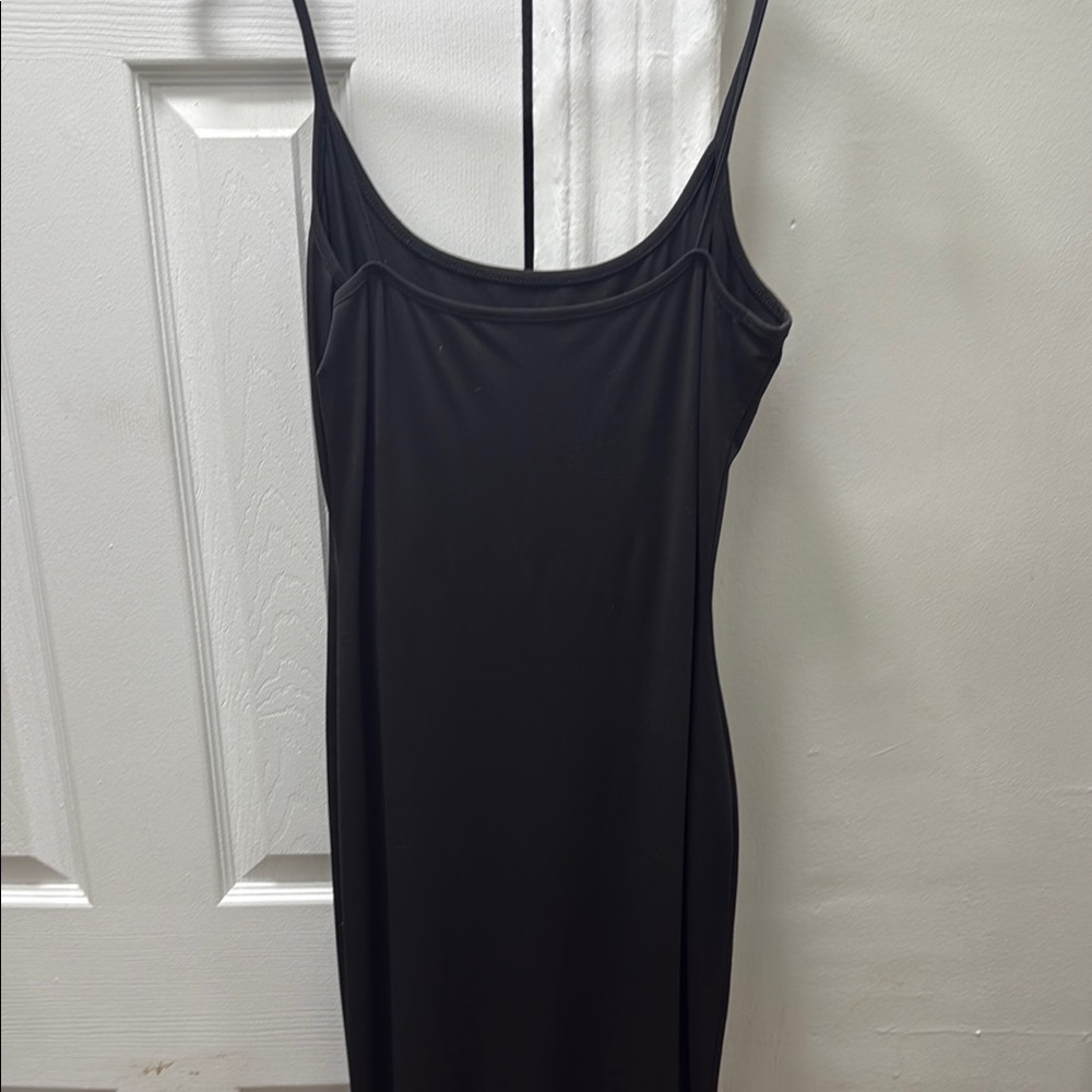 Elegant Black Spaghetti Strap Dress